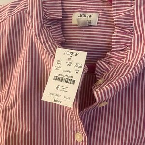 J. Crew Pink Striped Button Down Shirt